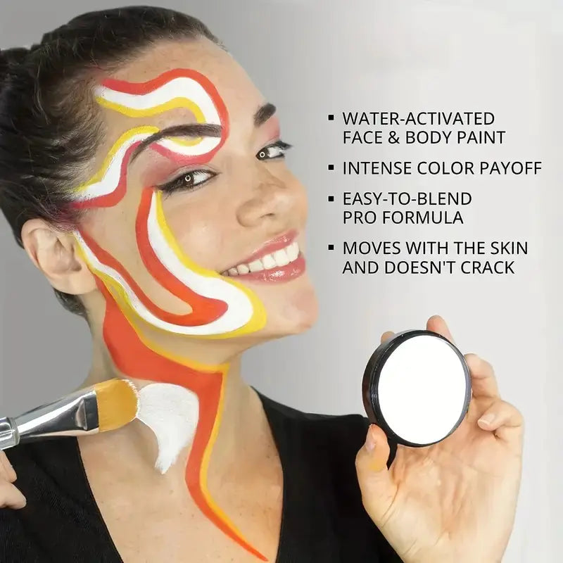 Water Activated Face and Body Paint for Performance
