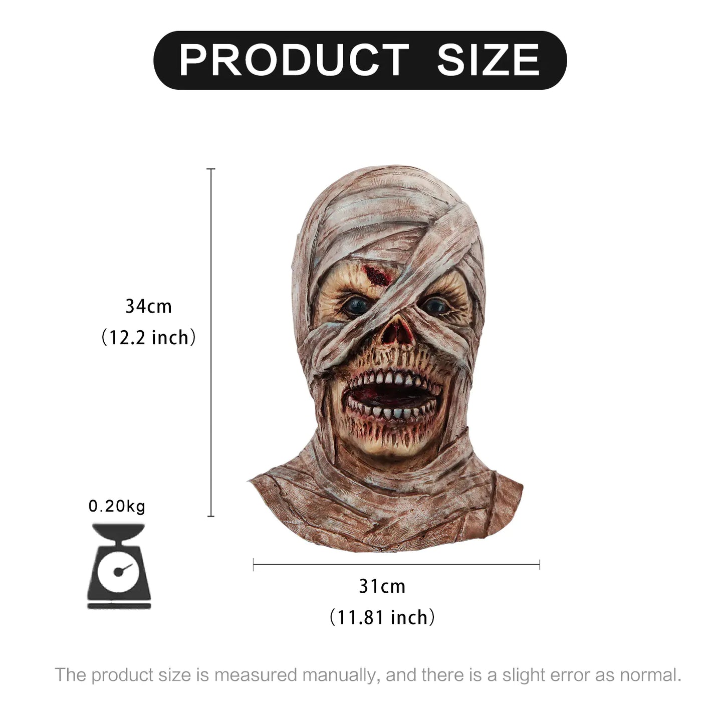 Halloween Horror Masks for Parties - Zombie & Mummy Decor