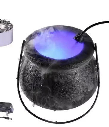 Witch Cauldron Fog Machine with LED Color Changing Light