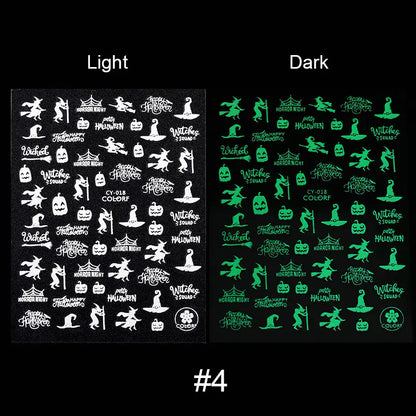 Luminous Halloween Nail Stickers
