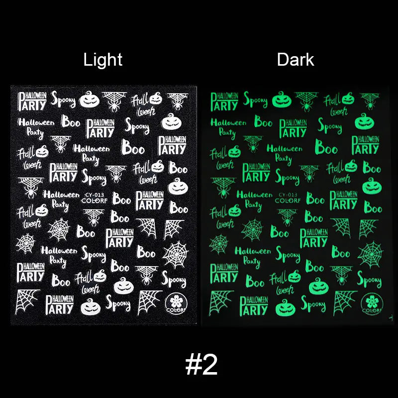 Luminous Halloween Nail Stickers
